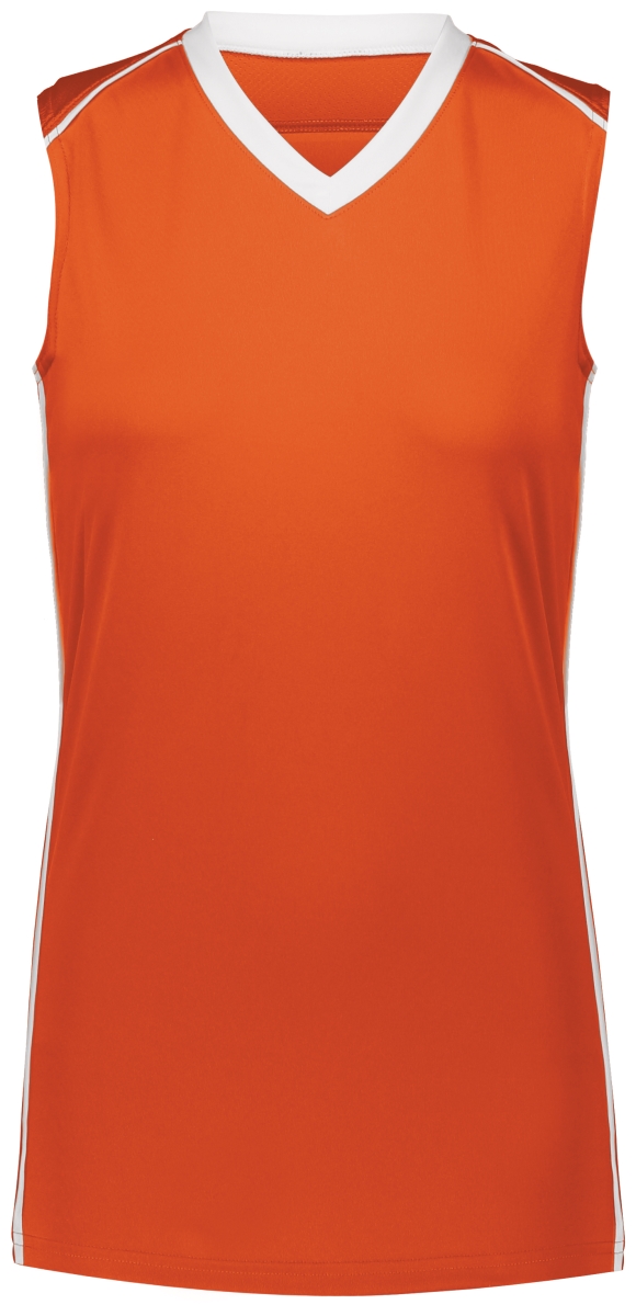 Picture of ASI 1687.320.L Ladies Rover Jersey&#44; Orange & White - Large