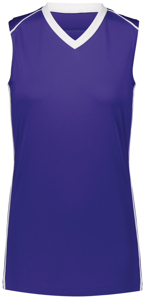 Picture of ASI 1687.450.L Ladies Rover Jersey&#44; Purple & White - Large