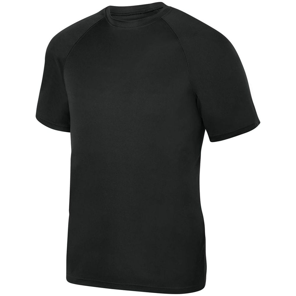 Picture of ASI 2791.080.XXS Youth Attain Wicking Raglan Sleeve T-Shirt, Black - 2XS