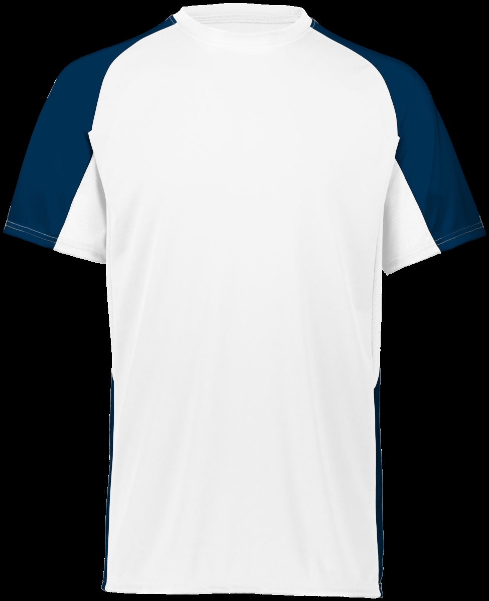 Picture of ASI 1518.221.XXS Youth Cutter Jersey&#44; White & Navy - 2XS