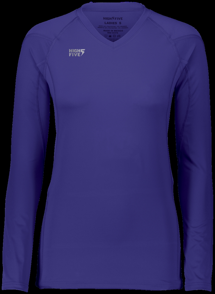 Ladies Truhit Long Sleeve Jersey, Purple - Large
