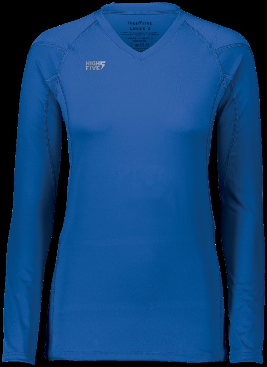 Ladies Truhit Long Sleeve Jersey, Royal - Medium