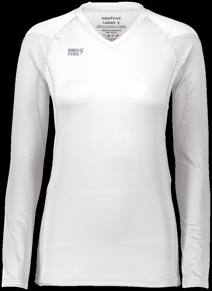 342213.005.M Girls Truhit Long Sleeve Jersey, White - Medium