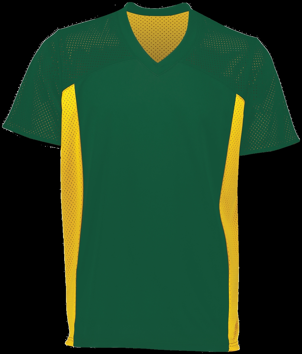 Picture of ASI 265.442.S Youth Reversible Flag Football Jersey&#44; Dark Green & Gold - Small