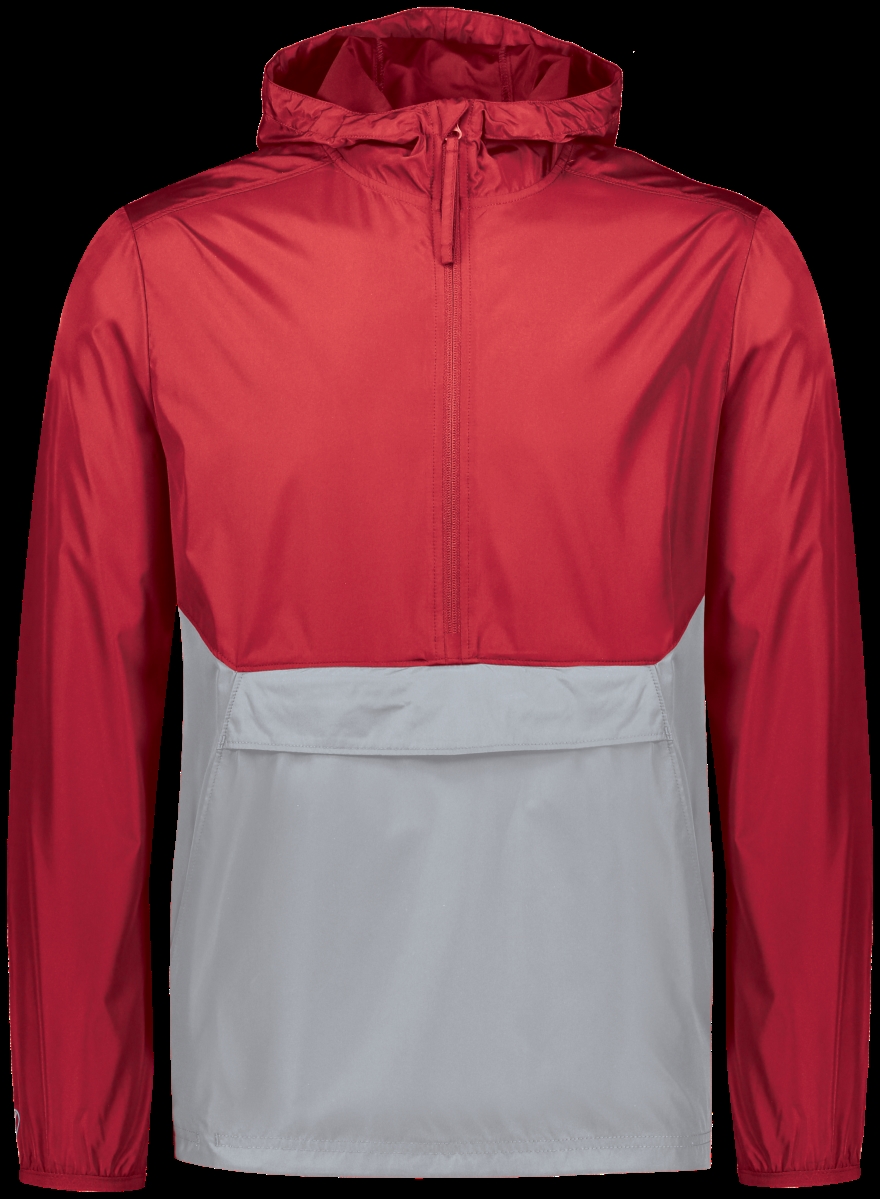 229634.51E.M Youth Pack Pullover, Scarlet & Athletic Gray - Medium