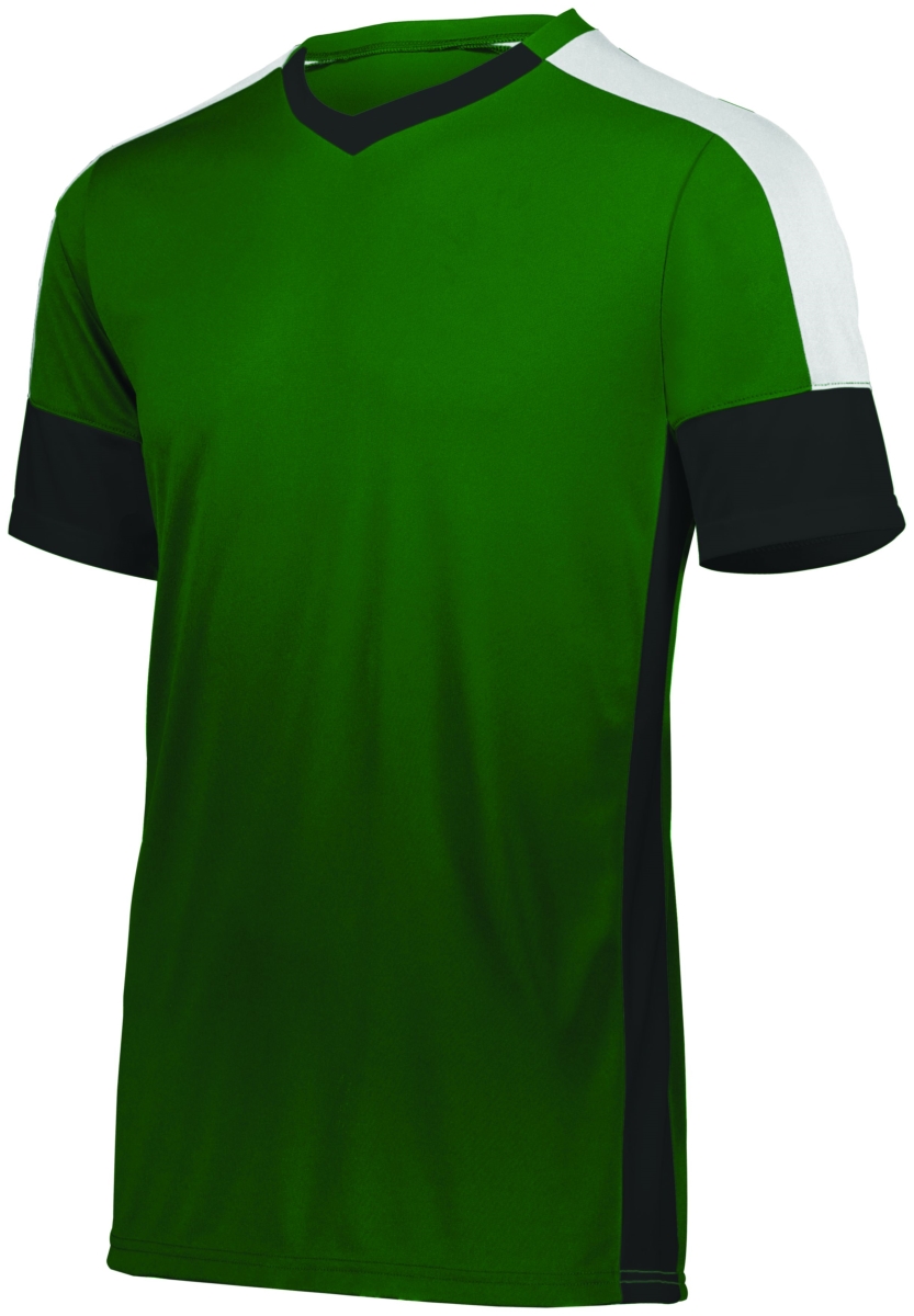 Adult Wembley Soccer Jersey - Forest, Black & White - 2XL