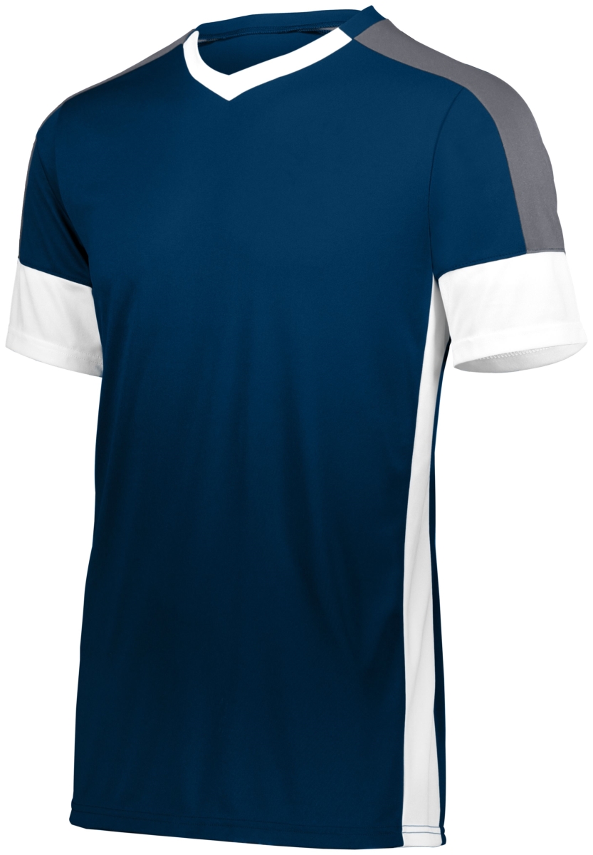 Adult Wembley Soccer Jersey - Navy, White & Graphite - 2XL