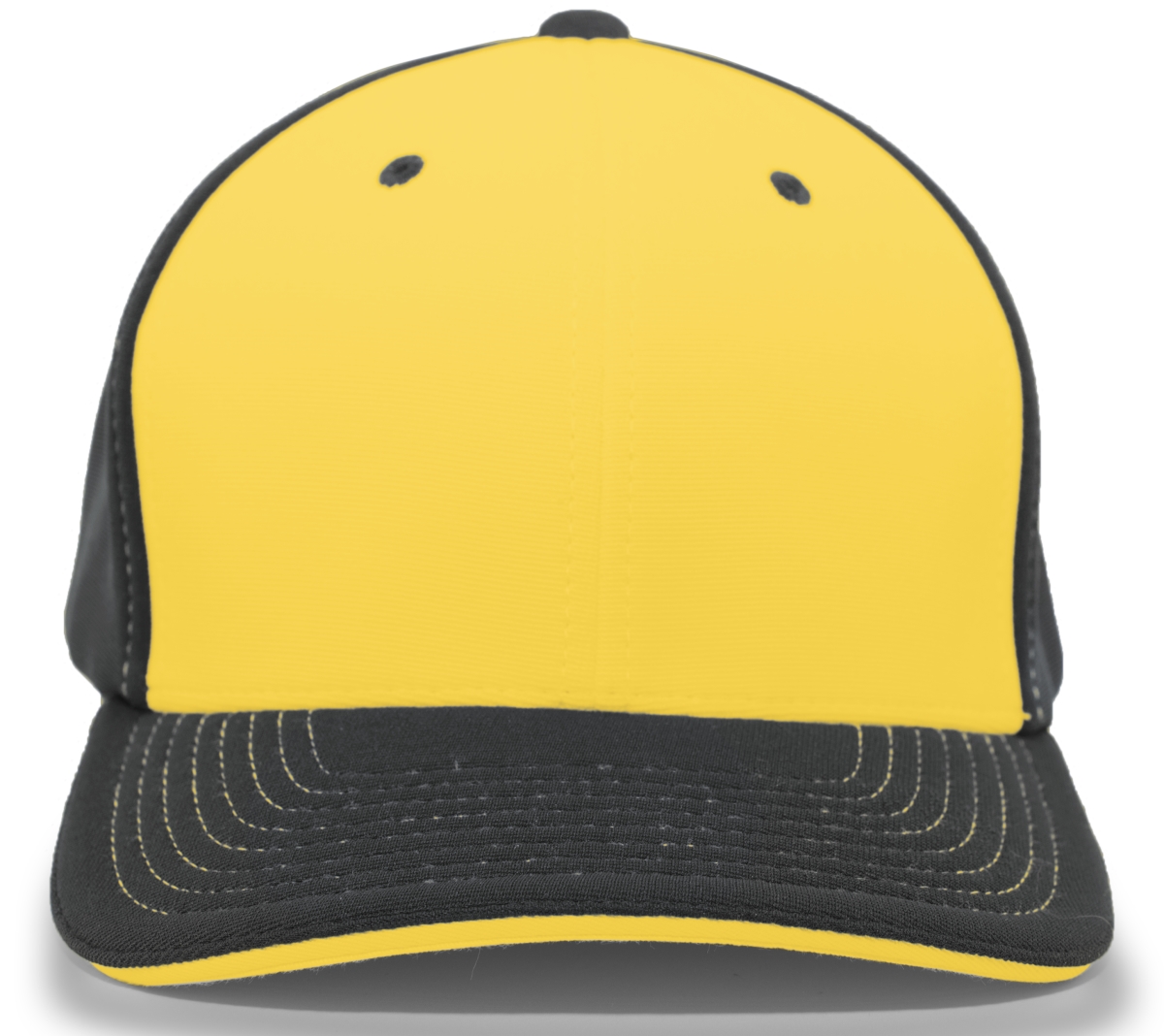 398F.89Q.L-XL M2 Performance Contrast Flexfit Cap, Gold & Black - Large & Extra Large