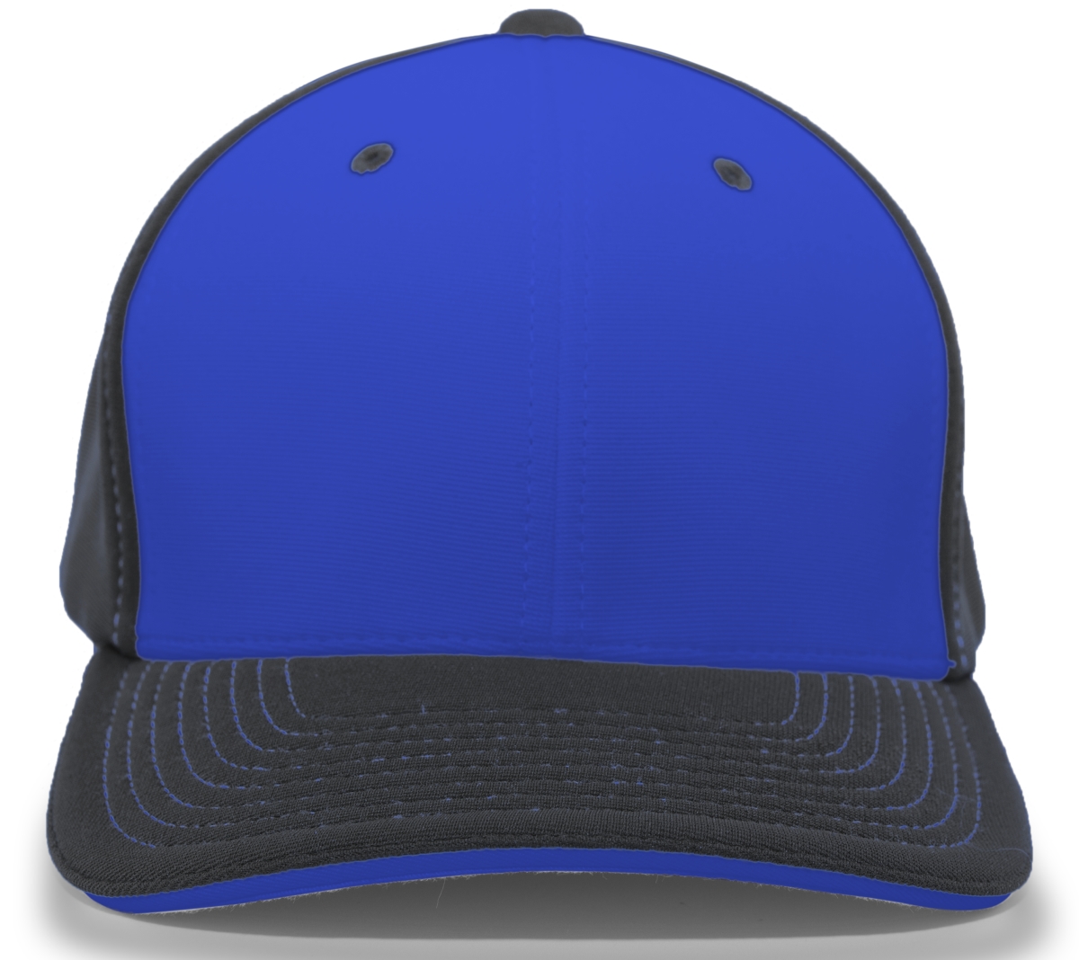 398F.98Q.S-M M2 Performance Contrast Flexfit Cap, Royal & Black - Small & Medium