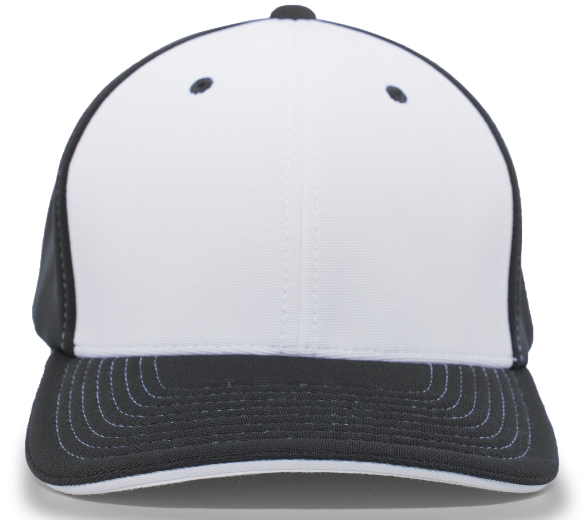 398F.505.S-M M2 Performance Contrast Flexfit Cap, White & Black - Small & Medium