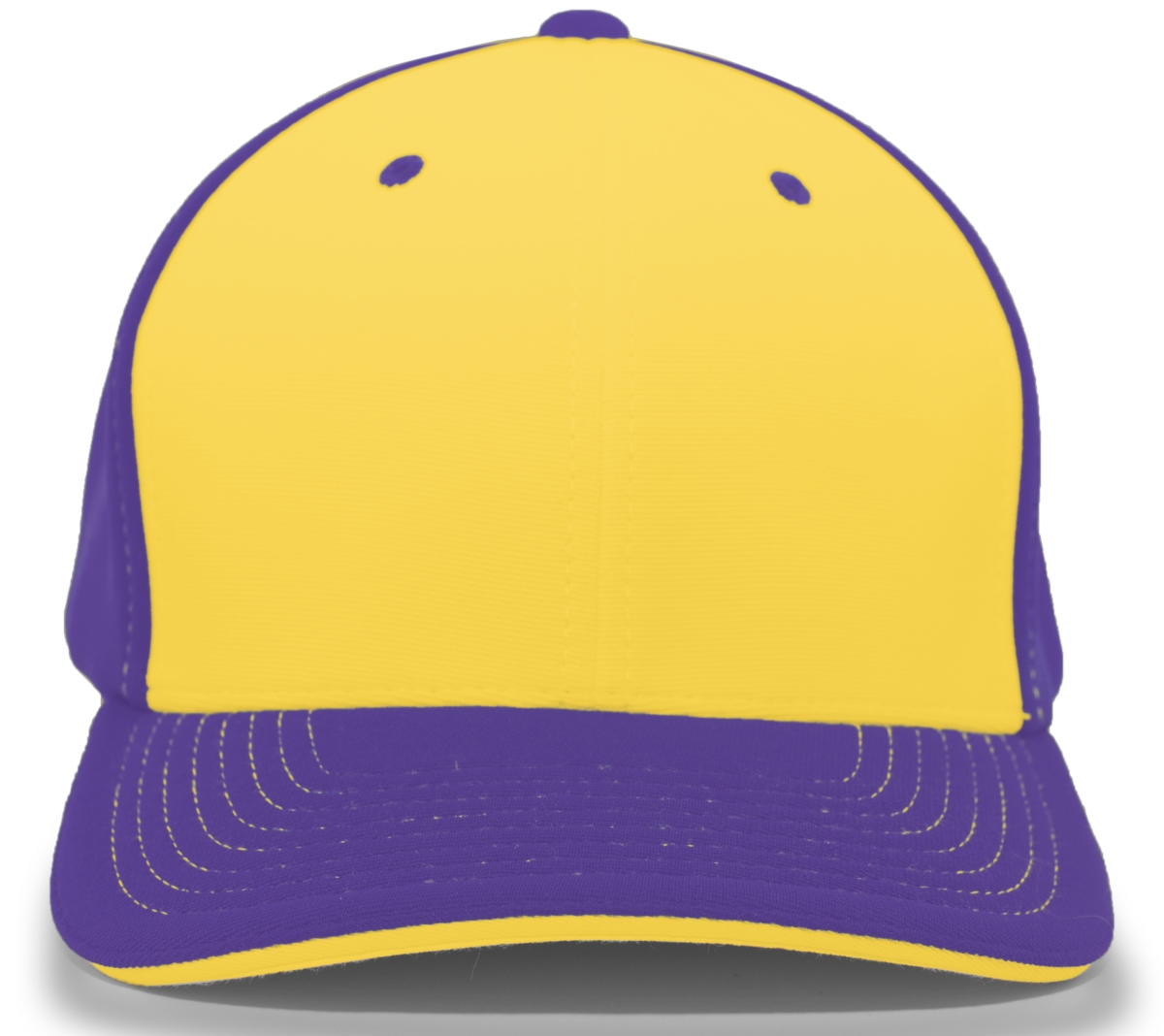 398F.32S.XS M2 Performance Contrast Flexfit Cap, Gold & Purple - Extra Small