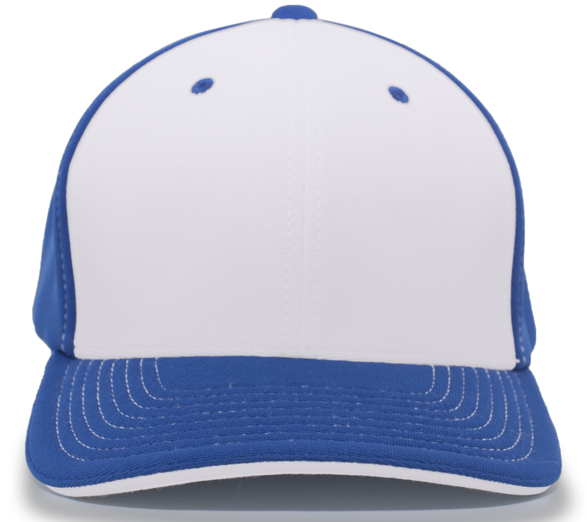 398F.38S.L-XL M2 Performance Contrast Flexfit Cap, Silver & Royal - Large & Extra Large