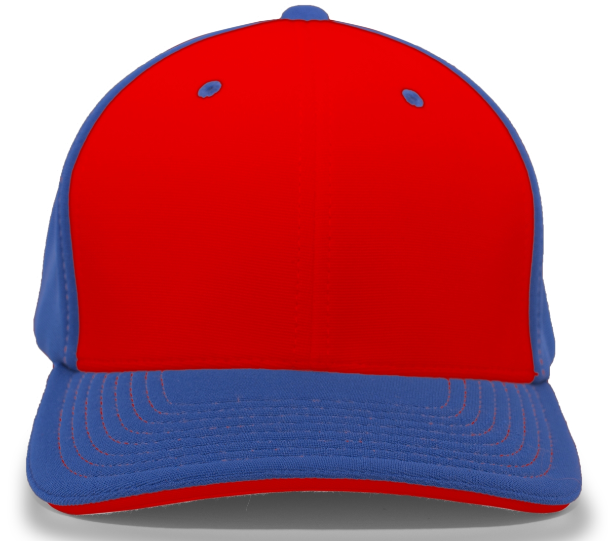 398F.37S.S-M M2 Performance Contrast Flexfit Cap, Red & Royal - Small & Medium