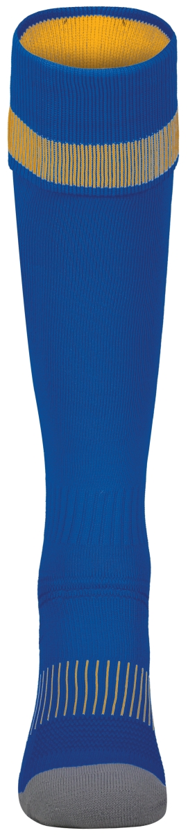 329120.64E.S Impact Plus Soccer Sock - Royal, Athletic Gold & Graphite - Small