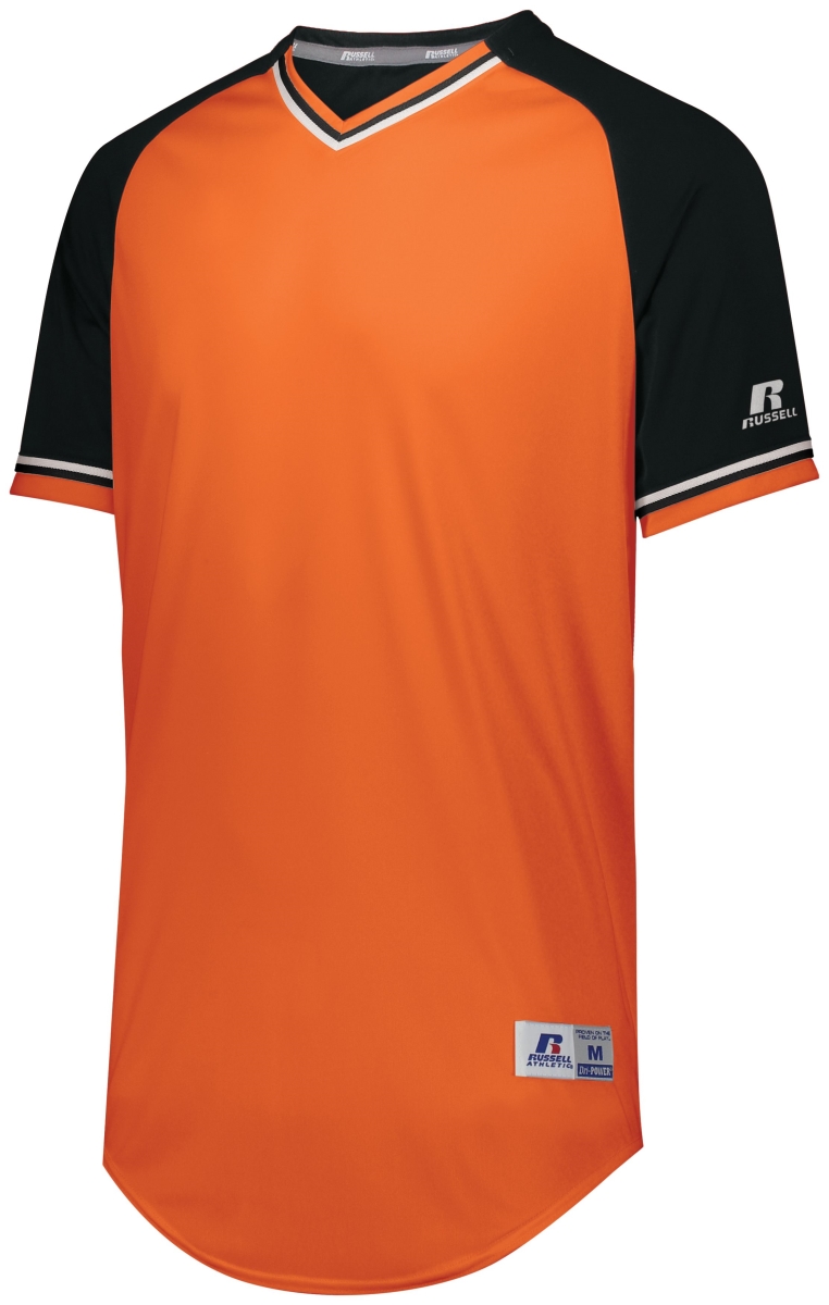 Mens Classic V-Neck Baseball Jersey, Aqua & Black & White - Extra Large