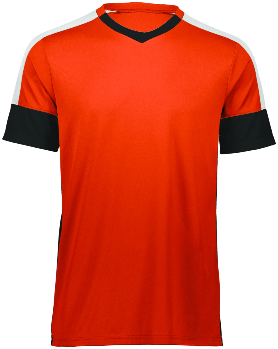 Youth Wembley Soccer Jersey - Orange, Black & White - Large