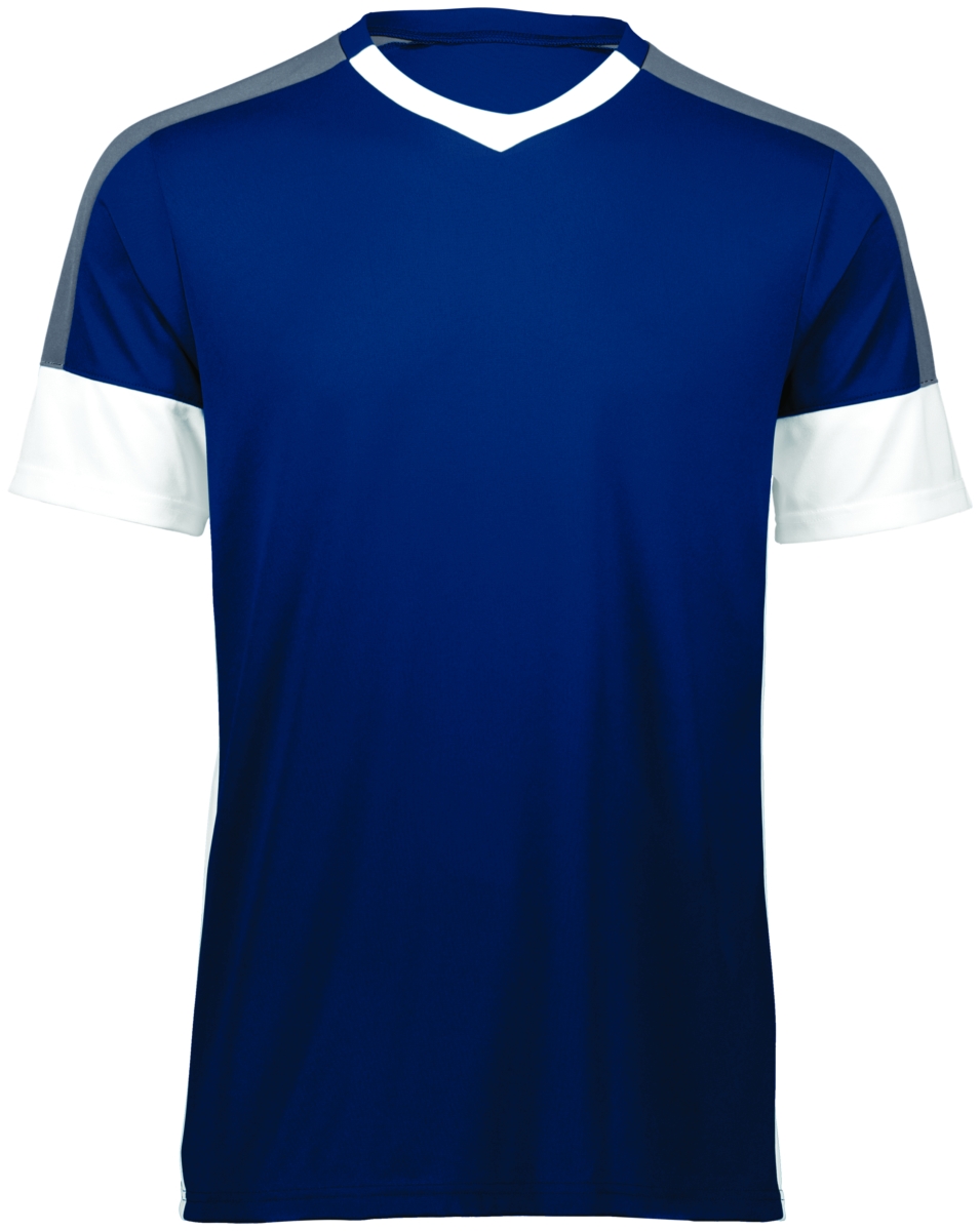Youth Wembley Soccer Jersey - Navy, White & Graphite - Large