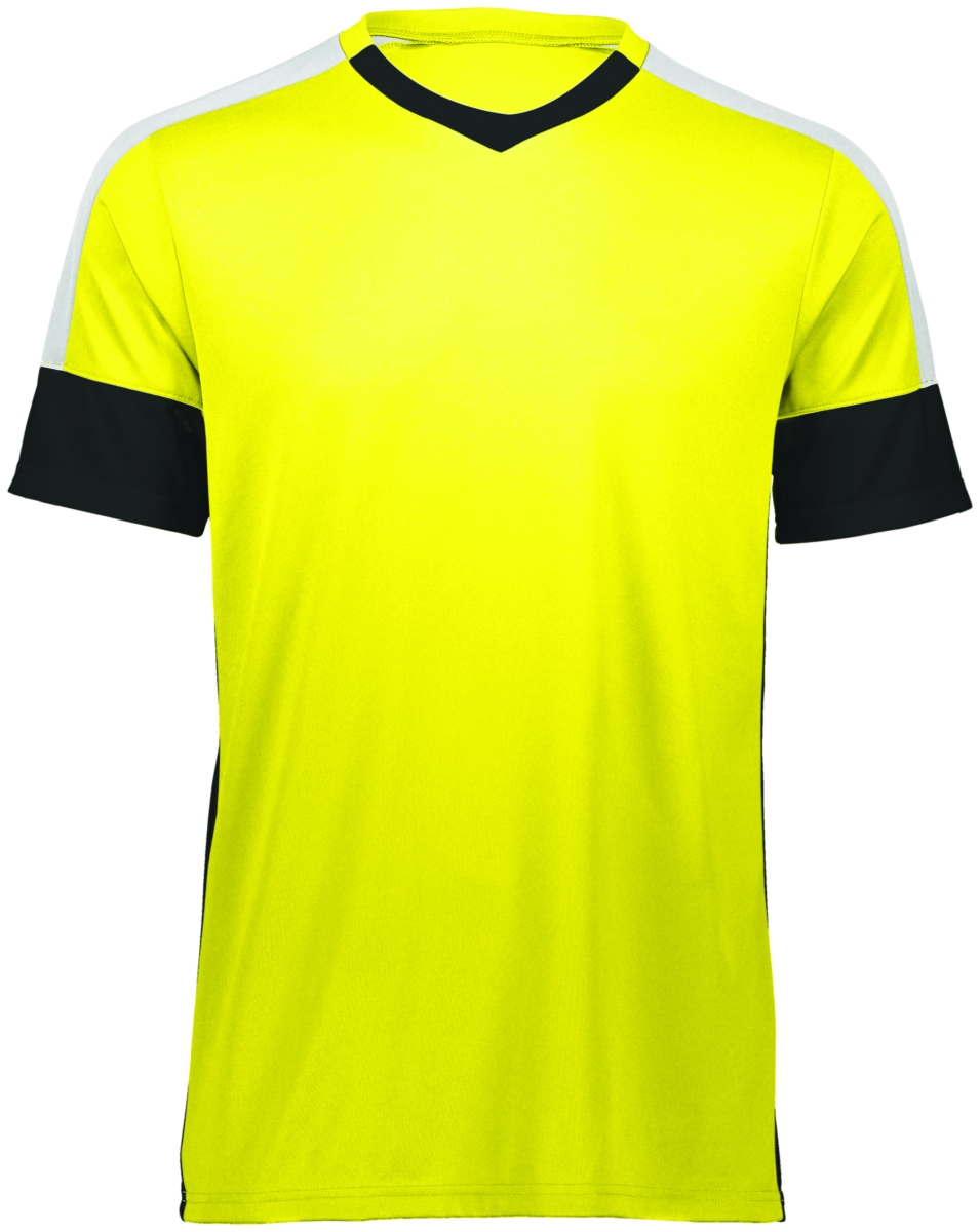 Youth Wembley Soccer Jersey - Power Yellow, Black & White - Large