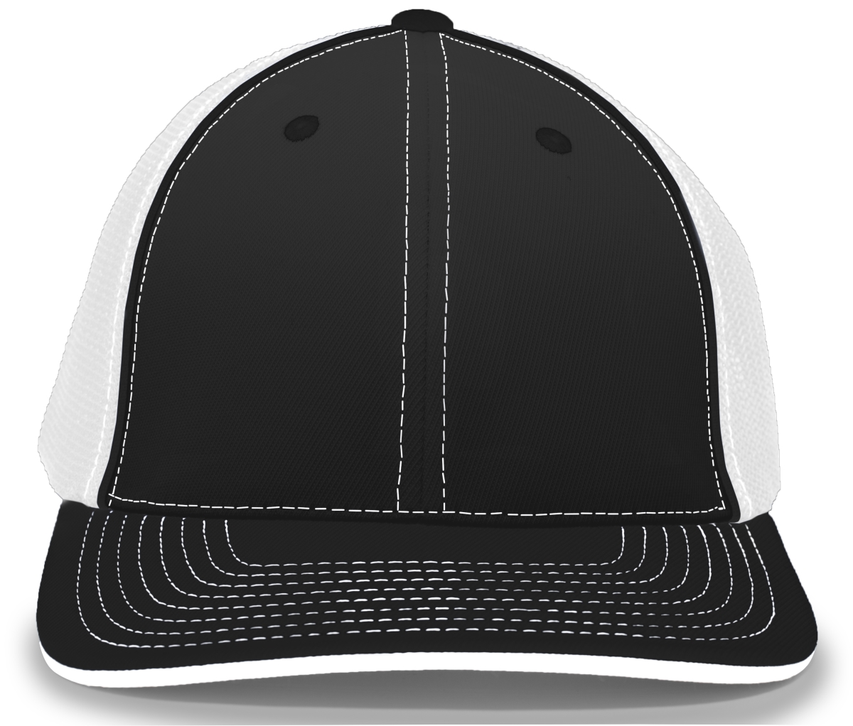 404M.419.L-XL Trucker Flexfit Cap, Black & White - Large & Extra Large