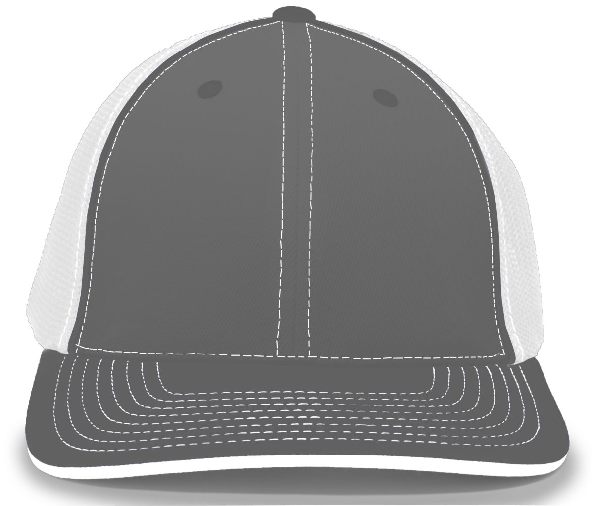 404M.197.L-XL Trucker Flexfit Cap, Graphite & White - Large & Extra Large