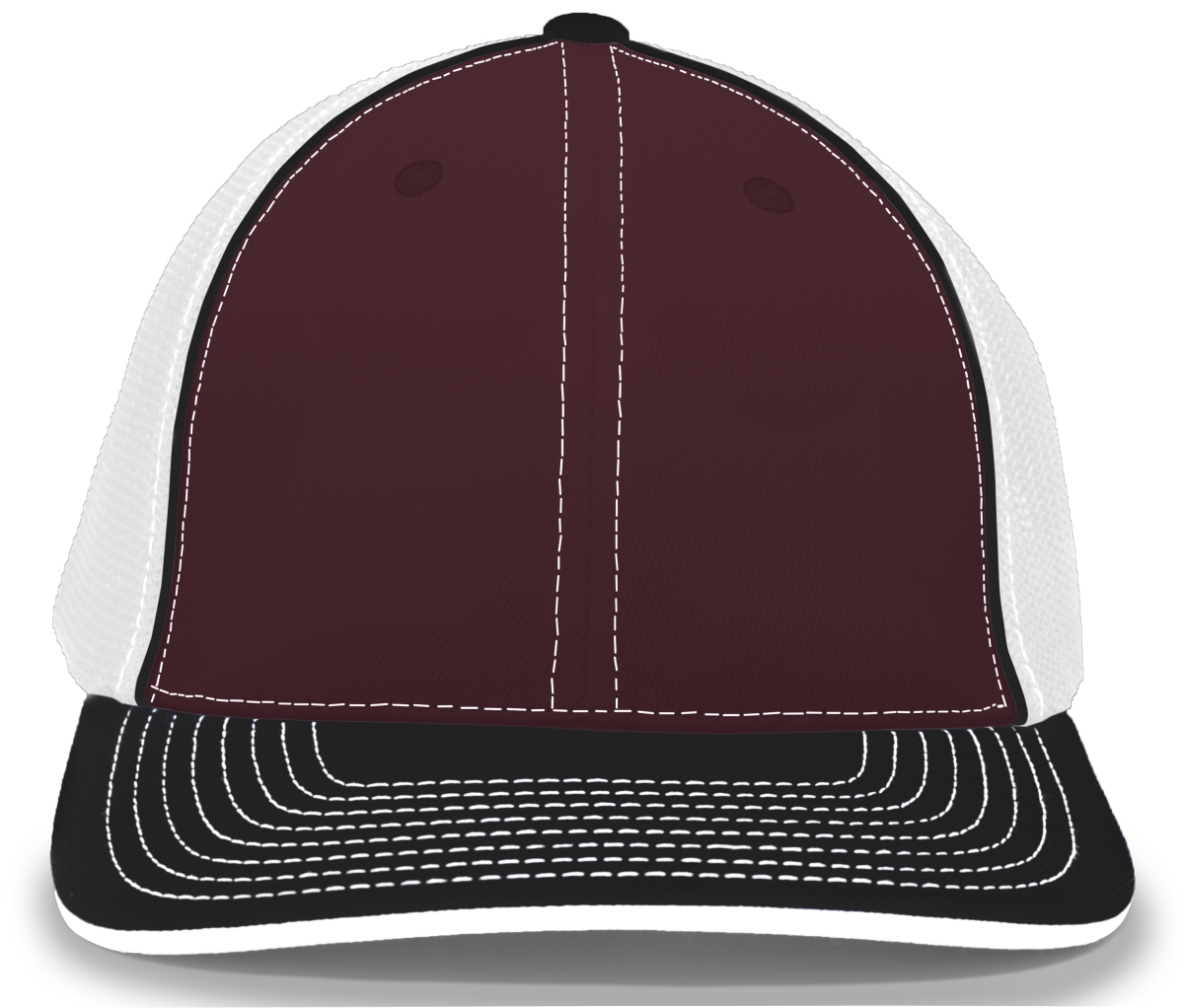 404M.162.L-XL Trucker Flexfit Cap - Maroon, White & Black - Large & Extra Large