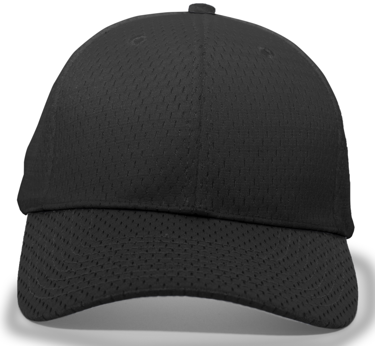 805M.080.YTH Coolport Mesh Hook & Loop Adjustable Cap, Black - Youth