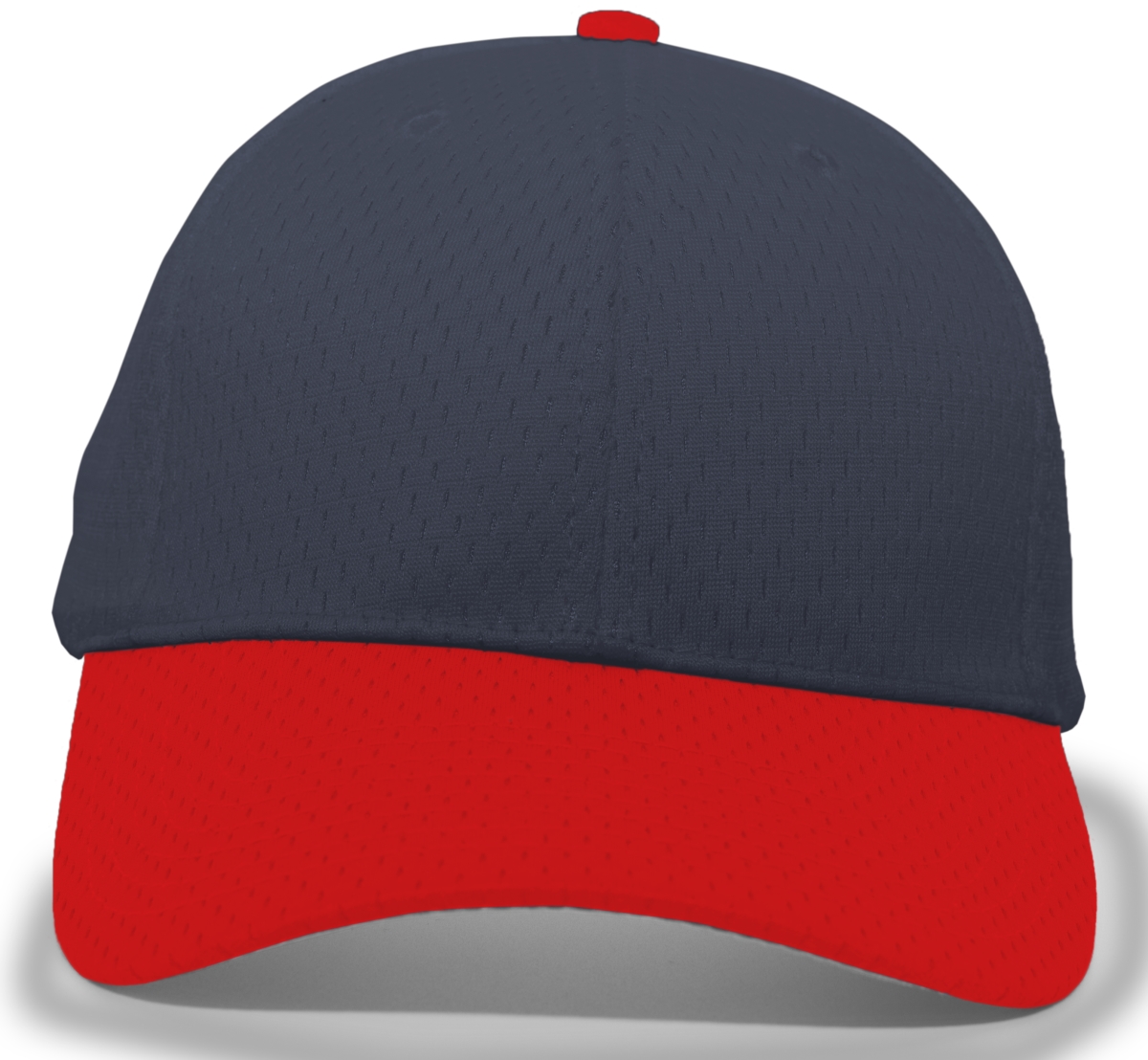 805M.307.YTH Coolport Mesh Hook & Loop Adjustable Cap, Navy & Red - Youth