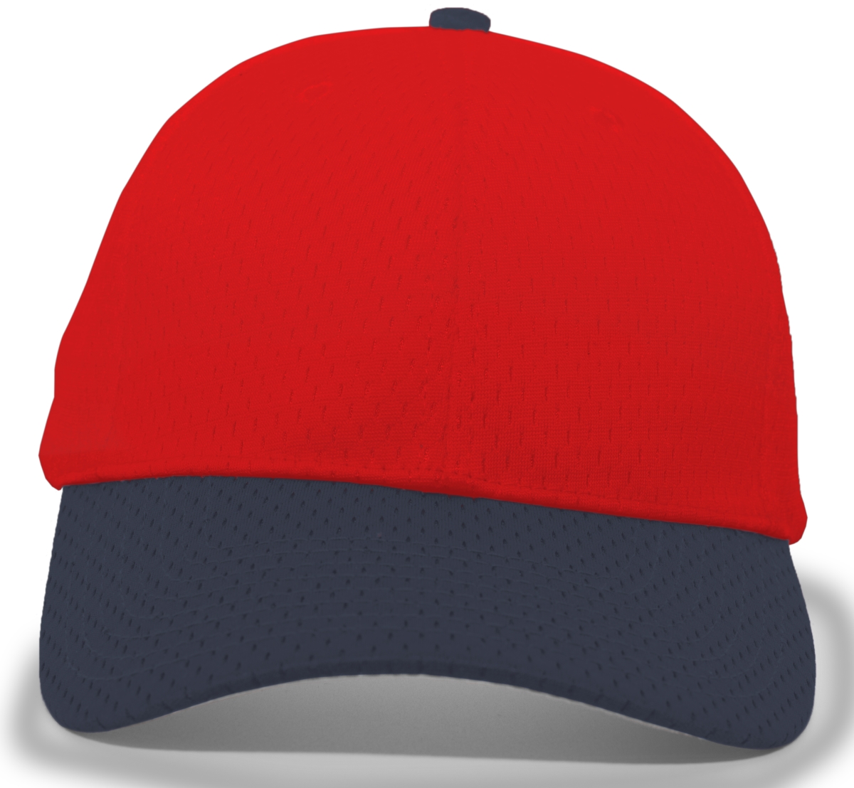 805M.405.YTH Coolport Mesh Hook & Loop Adjustable Cap, Red & Navy - Youth
