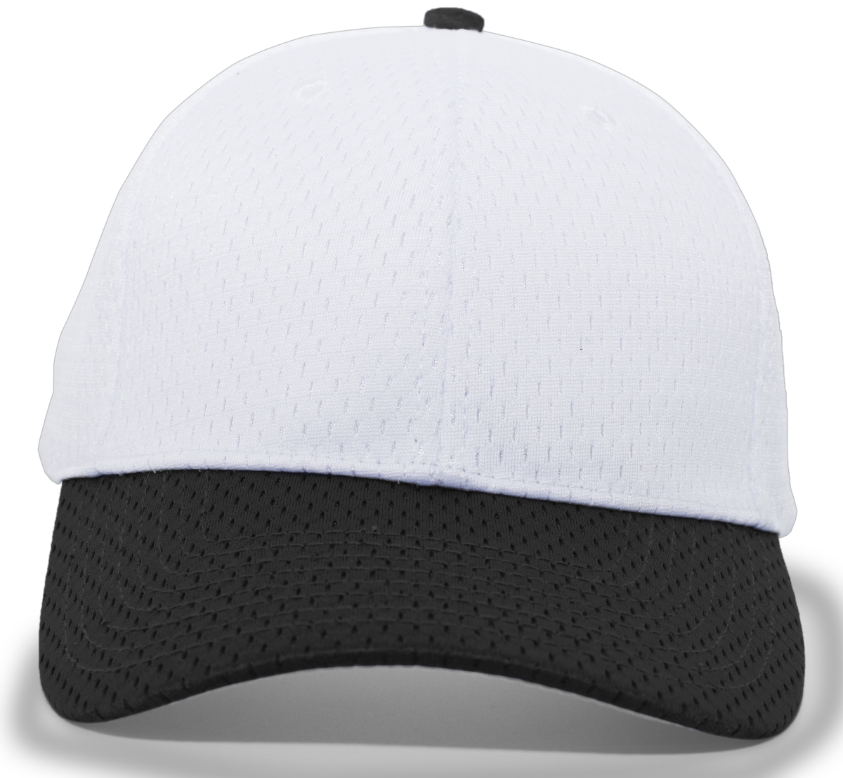 805M.226.YTH Coolport Mesh Hook & Loop Adjustable Cap, White & Black - Youth