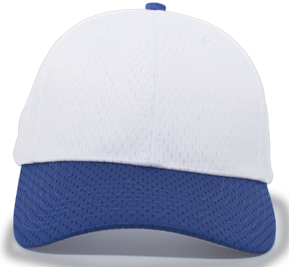 805M.220.OS Coolport Mesh Hook & Loop Adjustable Cap, White & Royal - One Size
