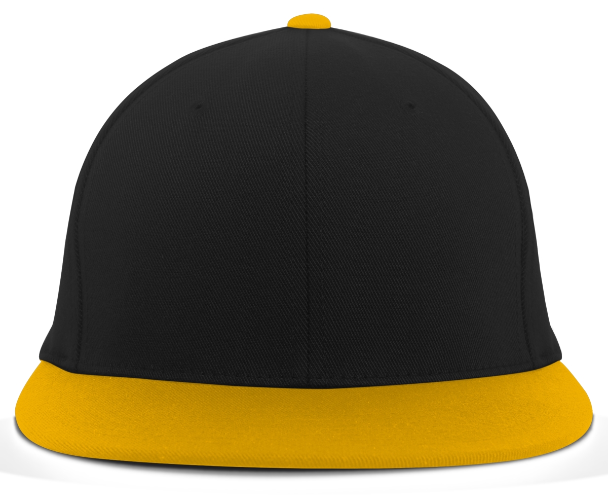 ES811.421.XS Premium A-C 2 Performance Flexfit Cap, Black & Gold - Extra Small