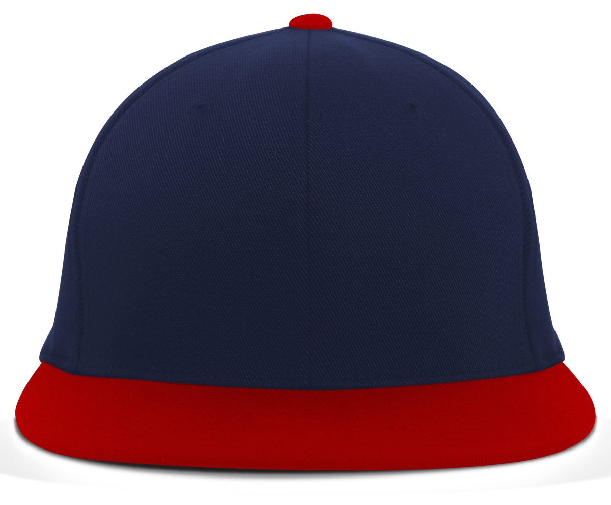 ES811.307.S-M Premium A-C 2 Performance Flexfit Cap, Navy & Red - Small & Medium
