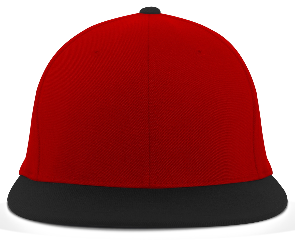 ES811.407.S-M Premium A-C 2 Performance Flexfit Cap, Red & Black - Small & Medium