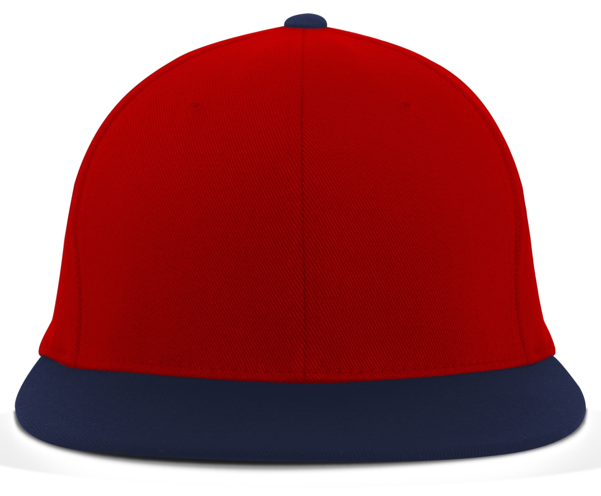 ES811.405.XS Premium A-C 2 Performance Flexfit Cap, Red & Navy - Extra Small