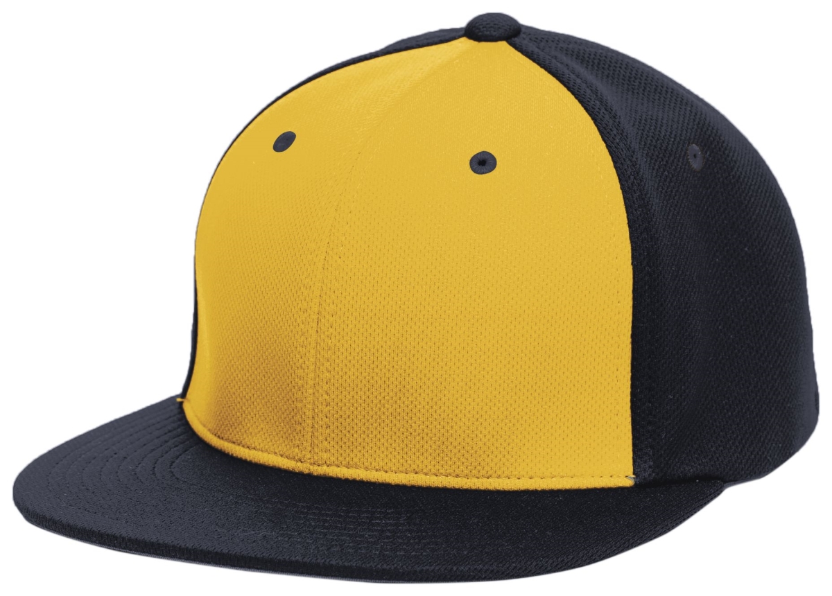 ES342.90Q.XS Premium P-Tec Flexfit Cap, Gold & Navy - Extra Small