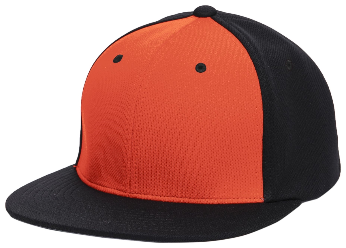 ES342.78P.XS Premium P-Tec Flexfit Cap, Orange & Black - Extra Small