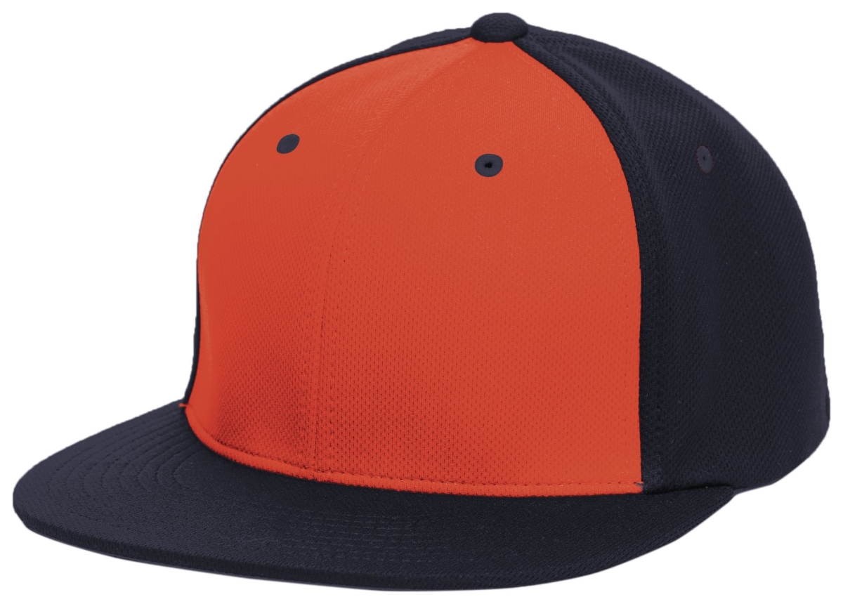 ES342.79P.S-M Premium P-Tec Flexfit Cap, Orange & Navy - Small & Medium
