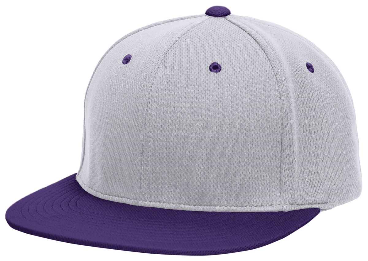 ES342.36Q.L-XL Premium P-Tec Flexfit Cap, Silver & Purple - Large & Extra Large