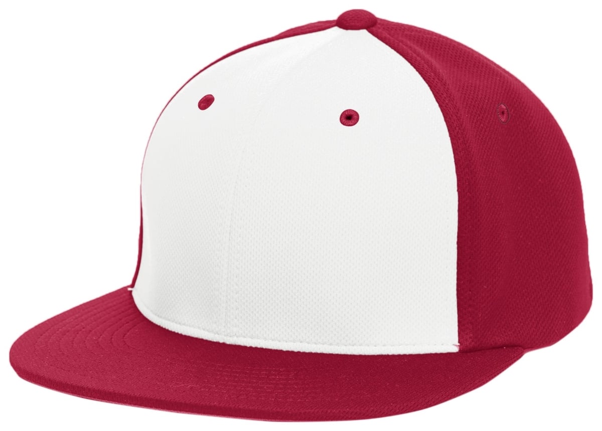 ES342.35Q.XS Premium P-Tec Flexfit Cap, White & Red - Extra Small