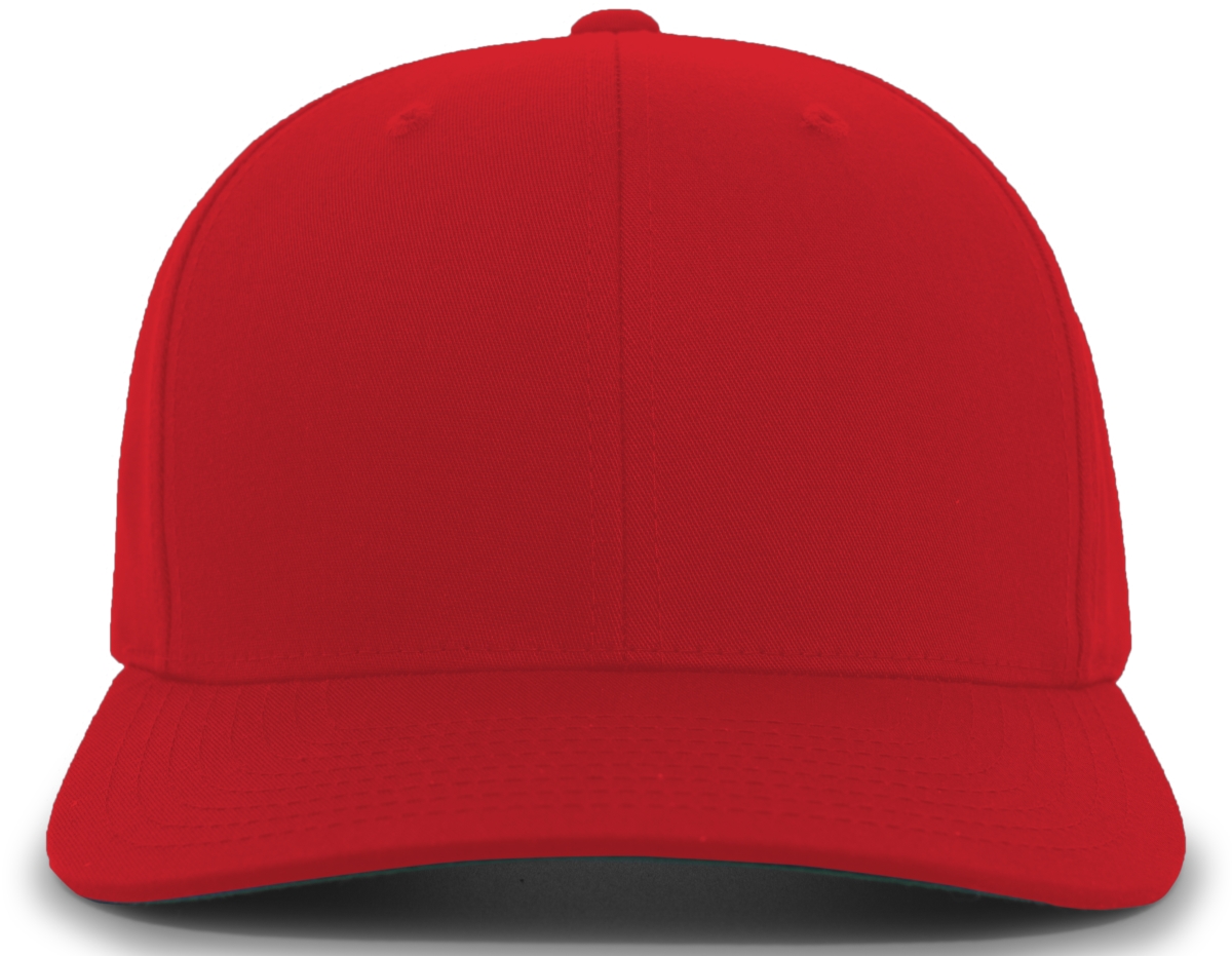 302C.J36.OS Cotton-Poly Hook & Loop Adjustable Cap, Cardinal - One Size