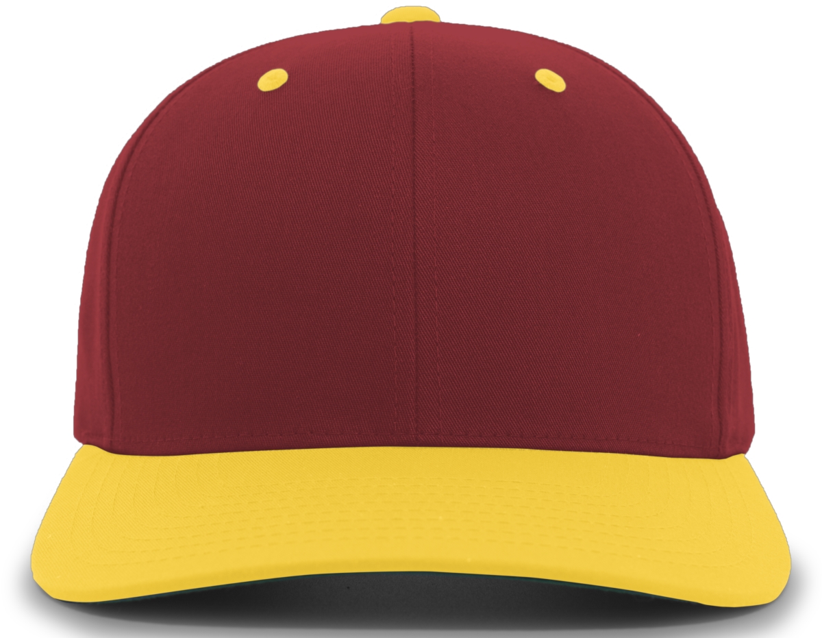 302C.389.OS Cotton-Poly Hook & Loop Adjustable Cap, Maroon & Gold - One Size