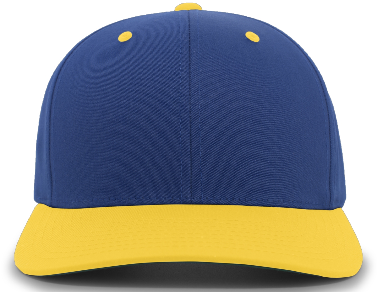 302C.281.OS Cotton-Poly Hook & Loop Adjustable Cap, Royal & Gold - One Size
