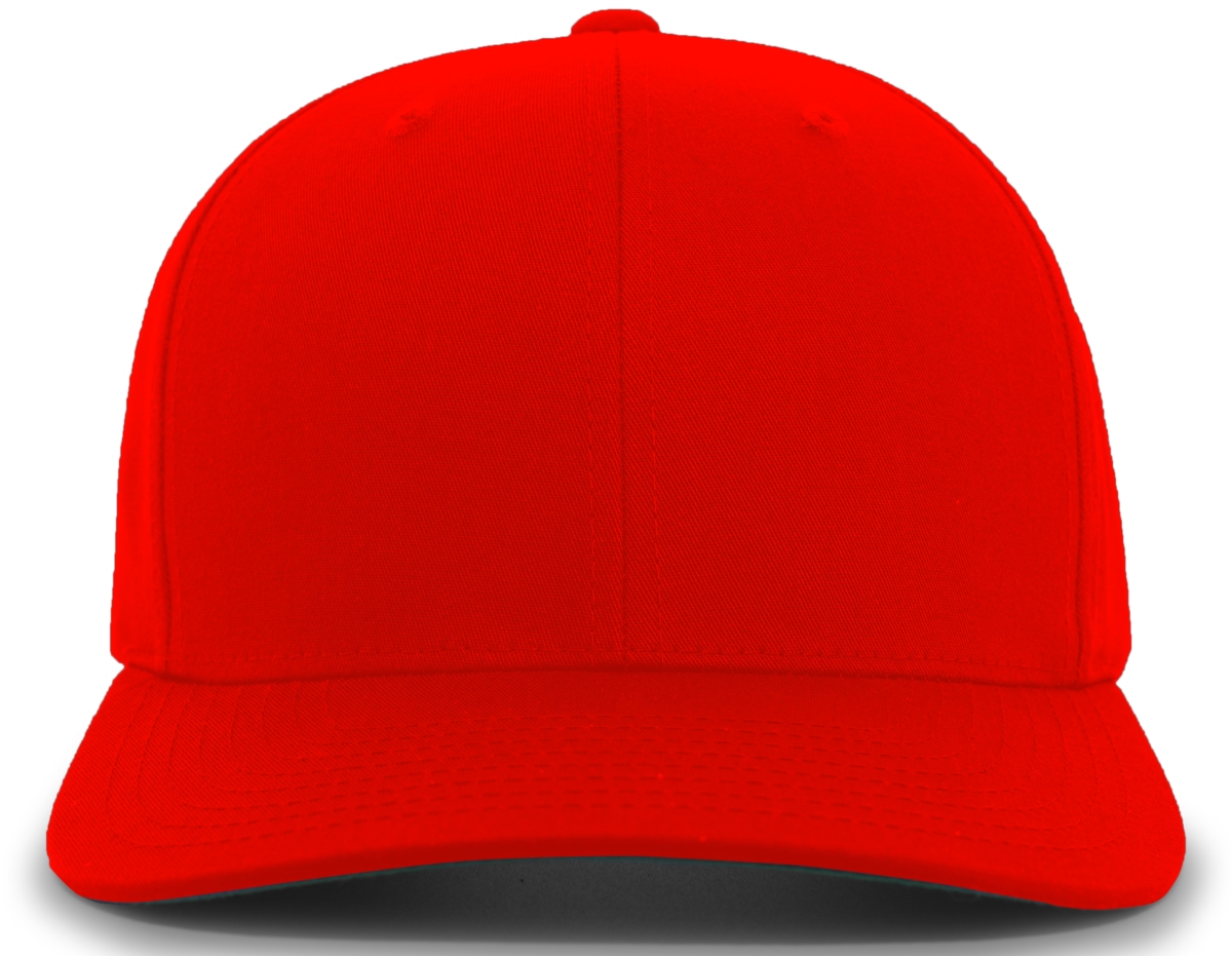 302C.040.YTH Cotton-Poly Hook & Loop Adjustable Cap, Red - Youth