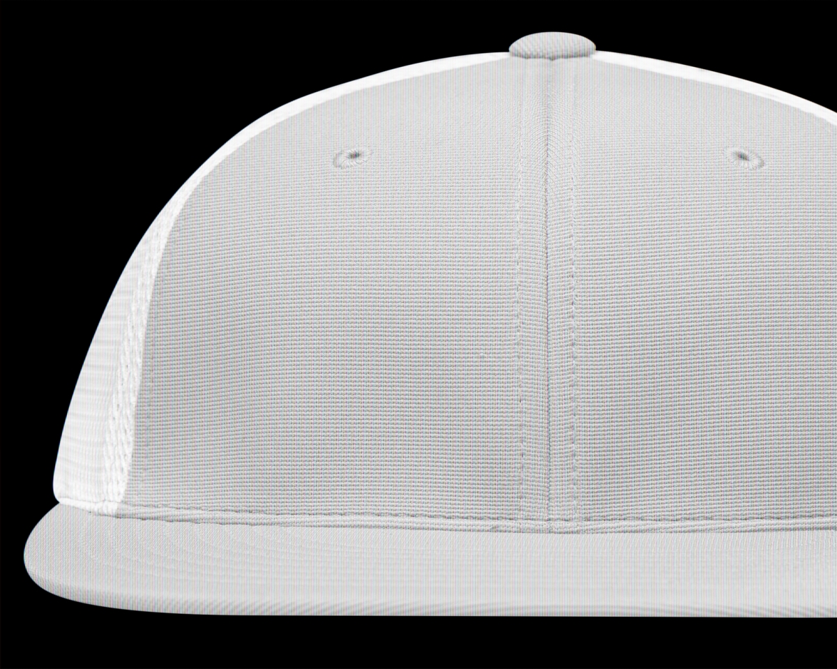 ES341.79Q.XS Premium M2 Performance Trucker Flexfit Cap, Silver & White - Extra Small