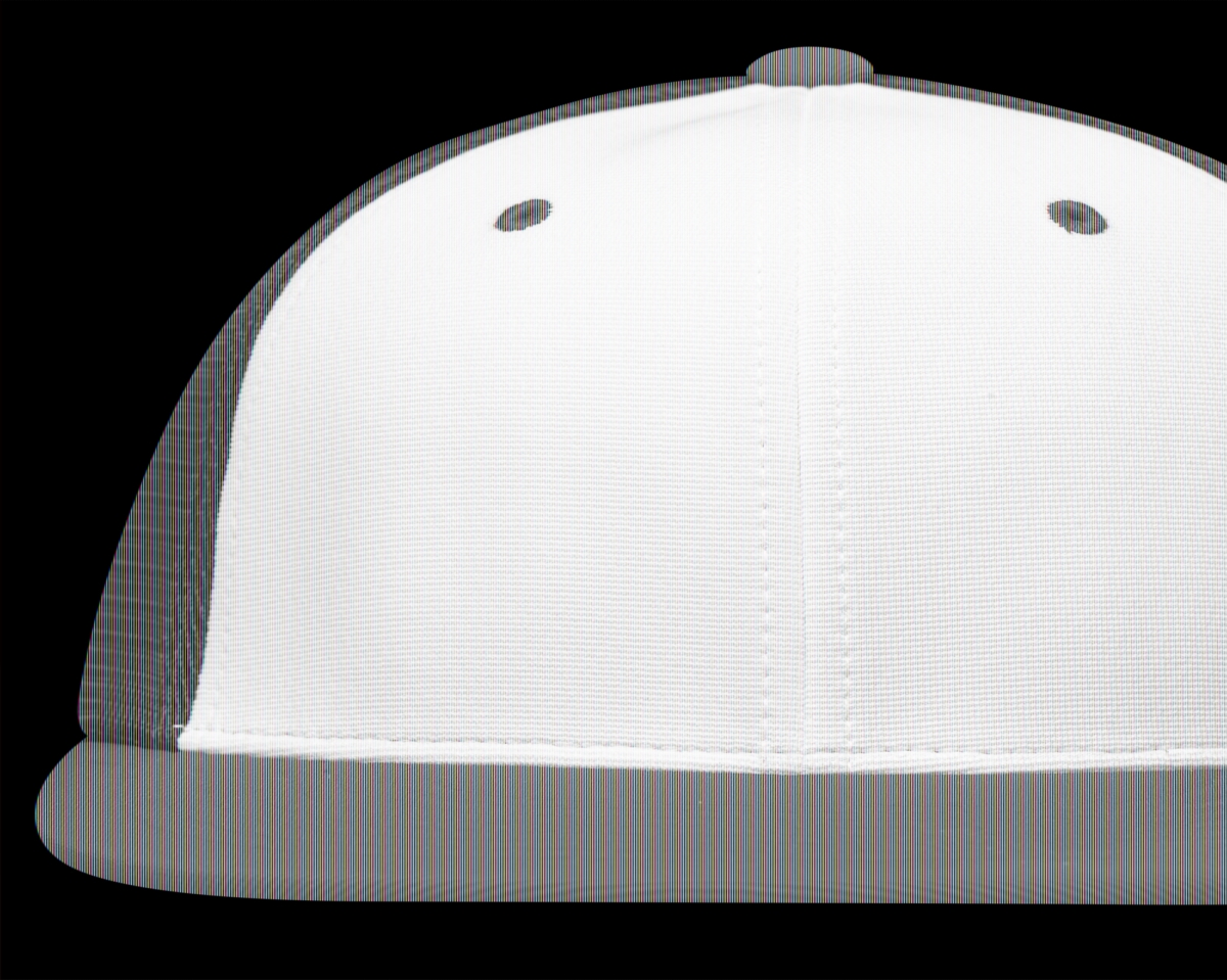 ES341.517.S-M Premium M2 Performance Trucker Flexfit Cap - White, Black & Red - Small & Medium