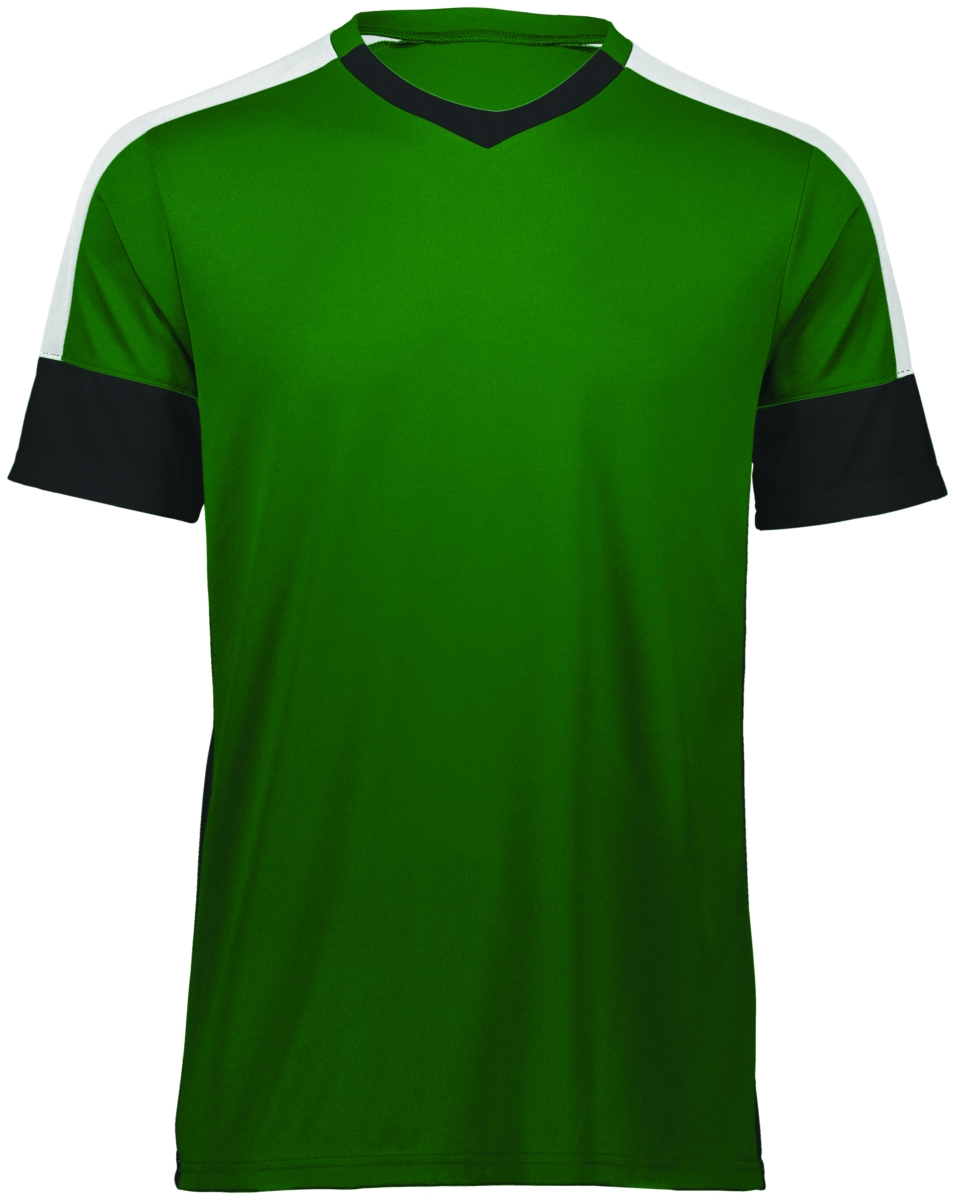 322931.148.M Youth Wembley Soccer Jersey - Forest, Black & White - Medium