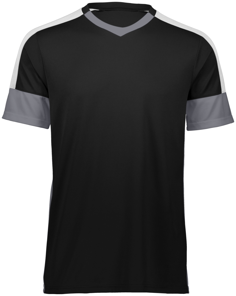 322931.489.M Youth Wembley Soccer Jersey - Black, Graphite & White - Medium