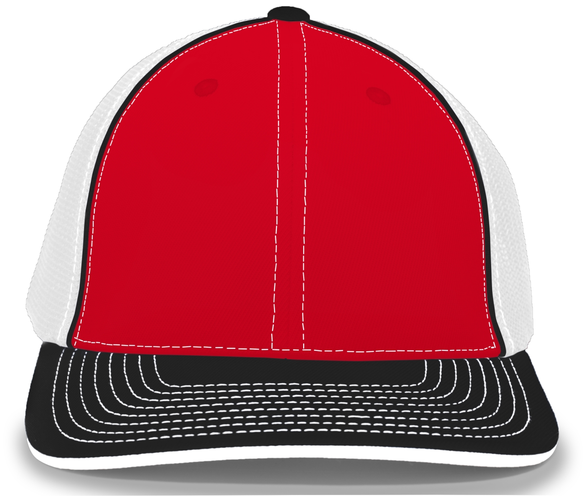 404M.133.S-M Trucker Flexfit Cap - Red, White & Black - Small & Medium