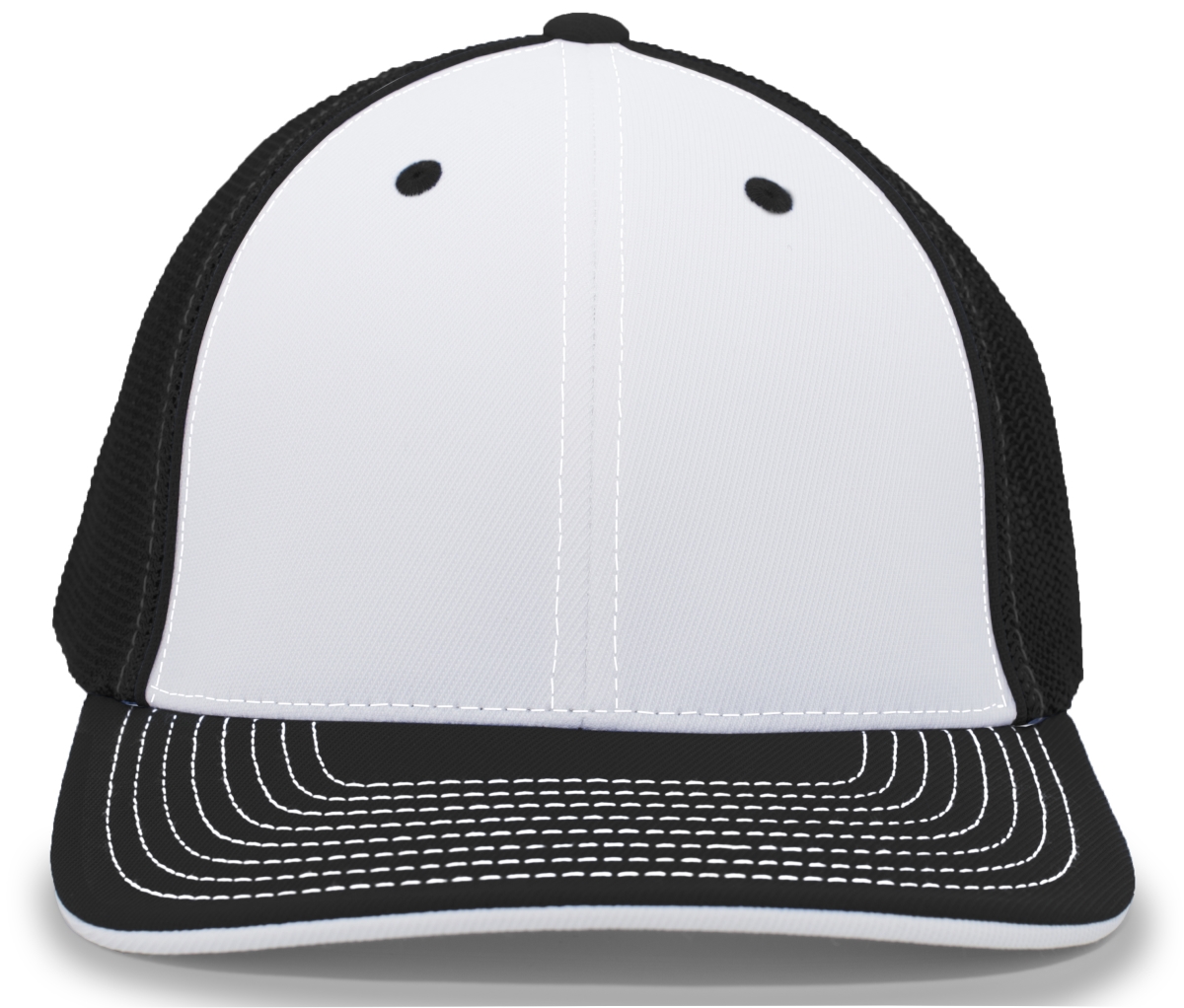 404M.505.S-M Trucker Flexfit Cap, White & Black - Small & Medium