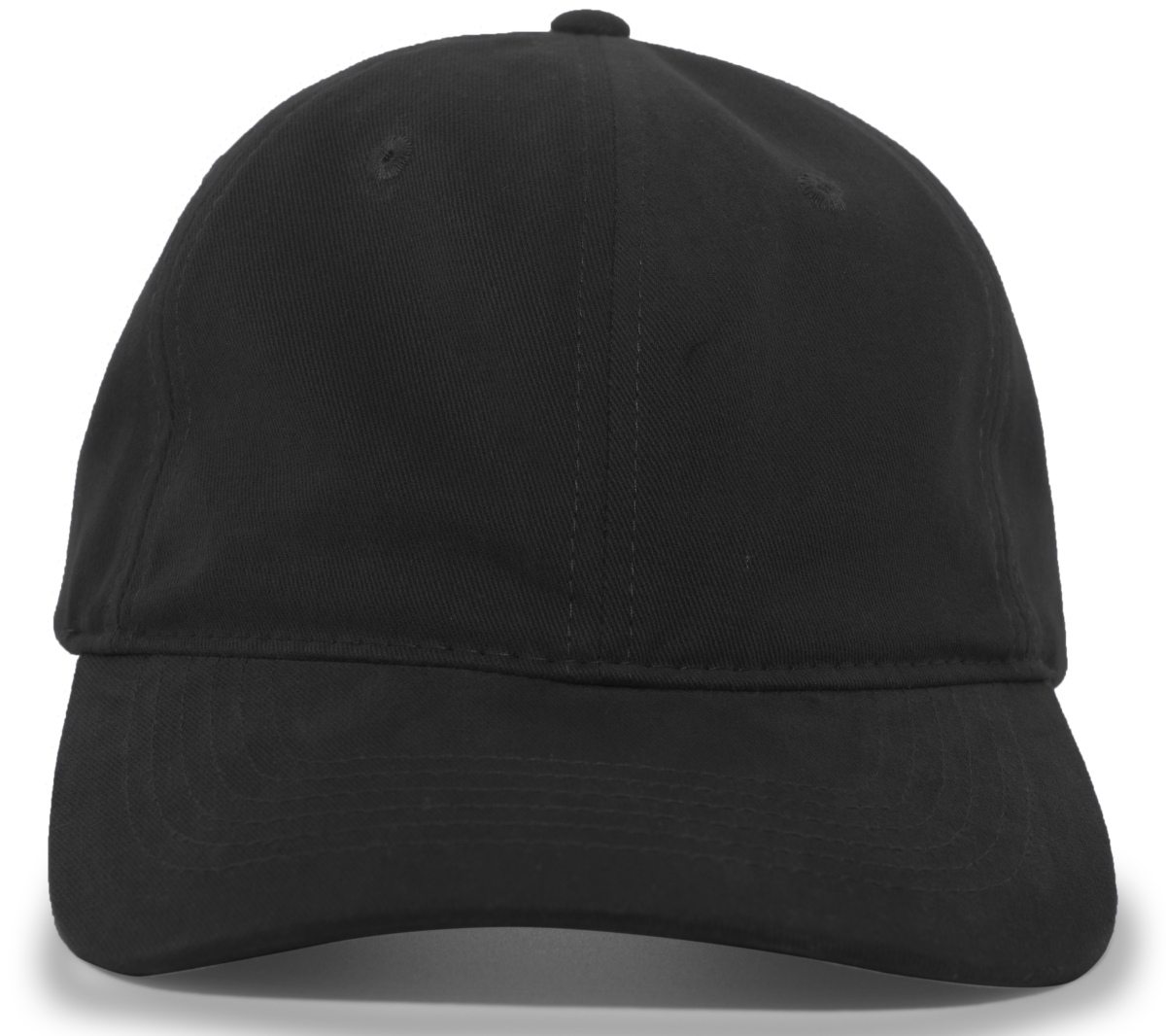 Brushed Cotton Twill Buckle Strap Adjustable Cap, Black - One Size